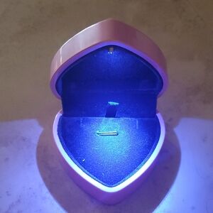 Heart-Shaped Jewelry Box with LED Light Nwot